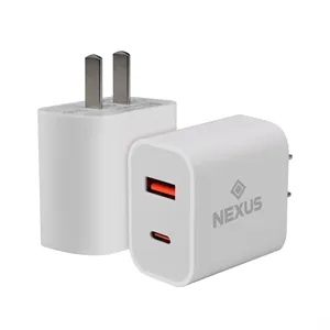 12W Dual Port Fast USB & Tyepe C Charger Block