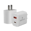 12W Dual Port Fast USB & Tyepe C Charger Block | https://www.bestnamebadges.com