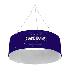 Custom Printed Circular Hanging Banner Display