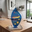 Flamingo VividPrint™ Award - Blue | https://www.bestnamebadges.com
