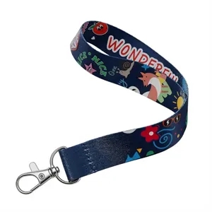 Custom Sublimation Printed Wrist Lanyard Keychains (Ocean)