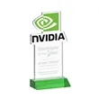 EdgeCraft Rectangle on Mitered - Green (via Air) | https://www.bestnamebadges.com