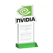 EdgeCraft Rectangle on Mitered - Green (via Air) | https://www.bestnamebadges.com