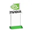 EdgeCraft Rectangle on Mitered - Green (via Air) | https://www.bestnamebadges.com