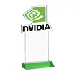 EdgeCraft Rectangle on Mitered - Green (via Air) | https://www.bestnamebadges.com