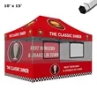 Custom Food Stall Pop Up Canopy Tent Package | https://www.bestnamebadges.com