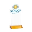 EdgeCraft Rectangle VividPrint™ on Mitered - Amber (via Air) | https://www.bestnamebadges.com