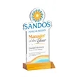 EdgeCraft Rectangle VividPrint™ on Mitered - Amber (via Air) | https://www.bestnamebadges.com