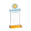 EdgeCraft Rectangle VividPrint™ on Mitered - Amber (via Air) | https://www.bestnamebadges.com