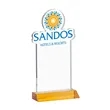 EdgeCraft Rectangle VividPrint™ on Mitered - Amber (via Air) | https://www.bestnamebadges.com