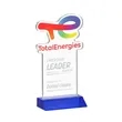 EdgeCraft Rectangle on Mitered - Blue (via Air) | https://www.bestnamebadges.com