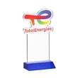 EdgeCraft Rectangle on Mitered - Blue (via Air) | https://www.bestnamebadges.com
