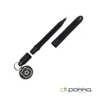 Pokka® Pocket Pen w/Dock & Gold Keyring & Charm | https://www.bestnamebadges.com
