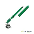 Pokka® Pocket Pen w/Dock & Gold Keyring & Charm | https://www.bestnamebadges.com