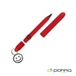 Pokka® Pocket Pen w/Dock & Gold Keyring & Charm | https://www.bestnamebadges.com