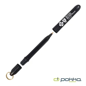 Pokka® Pocket Pen w/Dock & Gold Keyring & in Tin Box