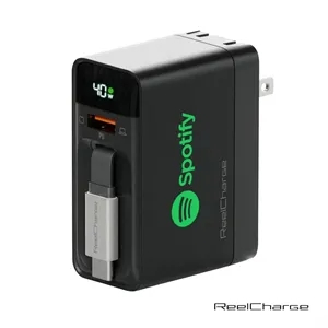 ReelCharge All-In-One Wall Charger w/Retractable Cable - 40W