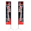 15' Double Sided Marketing Rectangle Flag W/ Premier X Base | https://www.bestnamebadges.com