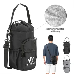 Golf Cooler Sling Bag With Drawstring Top