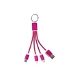 3 In 1 Light Up Muti Charging Cable With Key Ring | https://www.bestnamebadges.com
