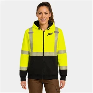 PORTWEST® Unisex Hi-Vis Contrast Zipped UV Winter Hoodie