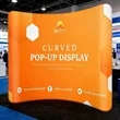 Curved Pop Up Fabric Trade Show Backdrop Display (3 Sizes) | https://www.bestnamebadges.com