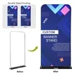 Custom Two Sided Tension Fabric Display Banner With Hardware | https://www.bestnamebadges.com