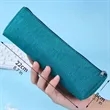 Cationic Polyester Triangular Pencil Pouch - 8.7x2.4x3.1 in | https://www.bestnamebadges.com