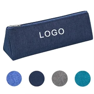Cationic Polyester Triangular Pencil Pouch - 8.7x2.4x3.1 in