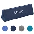Cationic Polyester Triangular Pencil Pouch - 8.7x2.4x3.1 in | https://www.bestnamebadges.com