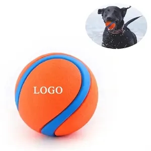 Interactive Rubber Squeak Dog Toy - Orange/Blue