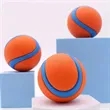 Interactive Rubber Squeak Dog Toy - Orange/Blue | https://www.bestnamebadges.com