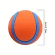 Interactive Rubber Squeak Dog Toy - Orange/Blue | https://www.bestnamebadges.com