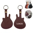 PU Leather Guitar Pick Case Keychain | https://www.bestnamebadges.com