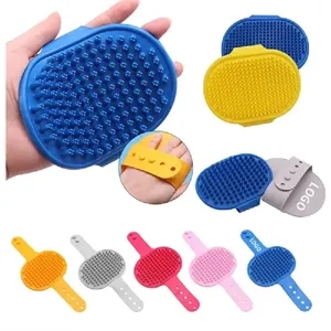 TPR Dog Shampoo Brush with Adjustable Handle