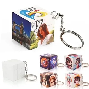 3x3 Mini Puzzle Cube Keychain