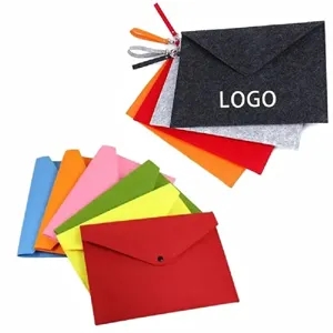 Snap-Close Felt File Folders for A4 Documents