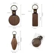 Natural Wood & Leather Keychain | https://www.bestnamebadges.com