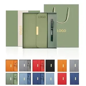 A5 PU Leather Notebook & Pen Gift Box Set