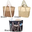 Water-Repellent Beach Tote with Zipper 8 Pockets | https://www.bestnamebadges.com