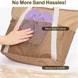Water-Repellent Beach Tote with Zipper 8 Pockets | https://www.bestnamebadges.com