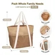 Water-Repellent Beach Tote with Zipper 8 Pockets | https://www.bestnamebadges.com