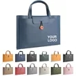 Large Capacity Double PU Leather Laptop Briefcase | https://www.bestnamebadges.com