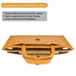 Large Capacity Double PU Leather Laptop Briefcase | https://www.bestnamebadges.com