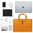 Large Capacity Double PU Leather Laptop Briefcase | https://www.bestnamebadges.com