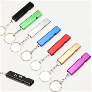 Aluminum Alloy Double Tube Survival Whistle - 2.2in