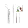 Stainless Steel Straw Kit with Bottle Opener | https://www.bestnamebadges.com