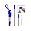 Stainless Steel Straw Kit with Bottle Opener | https://www.bestnamebadges.com