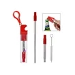Stainless Steel Straw Kit with Bottle Opener | https://www.bestnamebadges.com