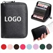 Genuine Leather RFID Zipper Credit Card Wallet | https://www.bestnamebadges.com